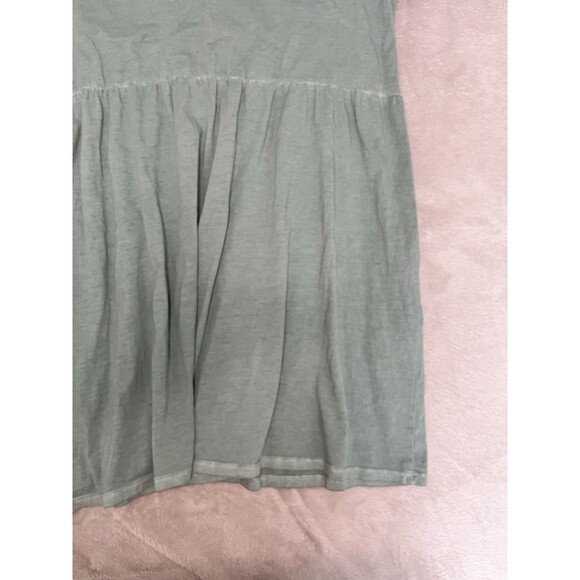 Peruvian Connection Sage Green Pima Knit Playa Shirt Dress Pockets Size XL - Picture 10 of 11